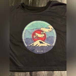 Large black crop top